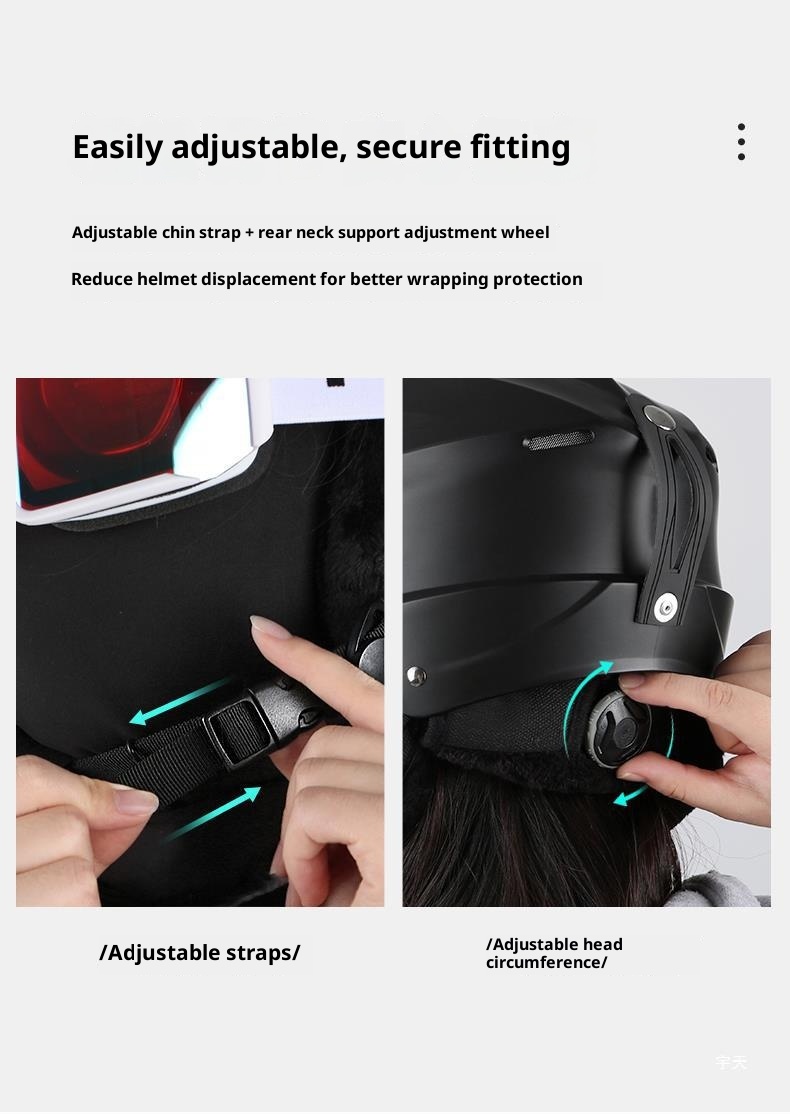 001 Yutian Snowboardhelm für Damen, Schneehelm für Herren, professionelle Kinder-Skibrille, integrierte Skimütze_voghion.com