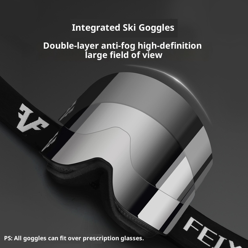 001 Snowboard Herren-Spiegel-Sicherheitsbrille, großer Skihelm, Skibrillen-Set, Komplettausrüstung_voghion.com