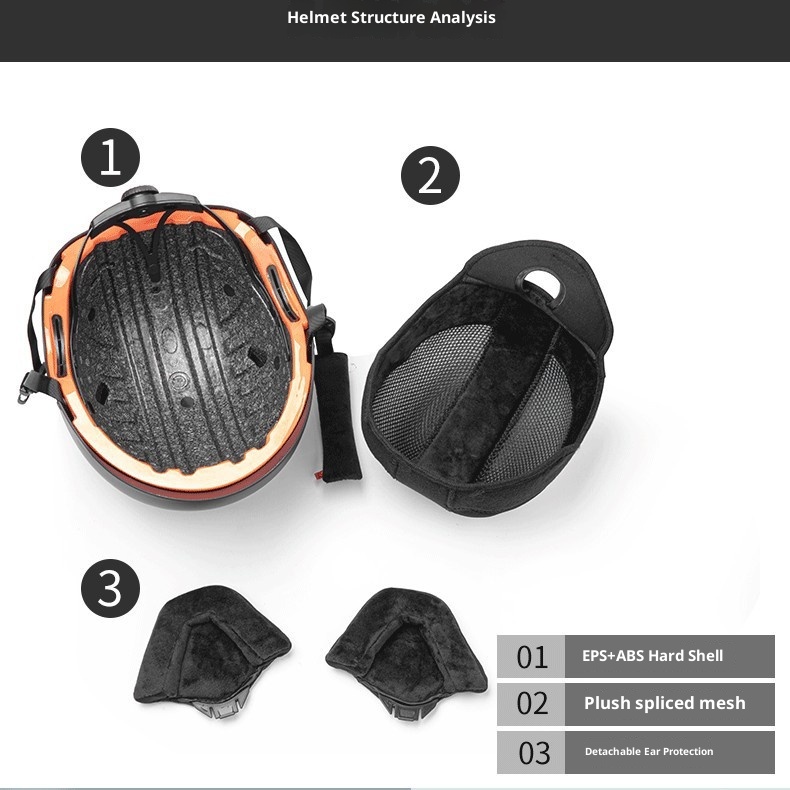 001 Adul Ski Helme For Men And Women, Adjusable Head Circumference, Fleece-Lined Snow Cap, Oudoor Skiing Spors_voghion.com