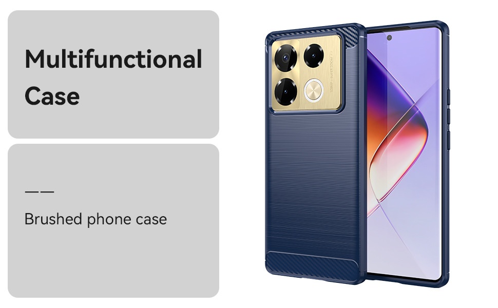 TechGlobe Schutzhülle, geeignet für Transsion Note40 und Infinix Note40Pro+ 5G, gebürstetes, stoßfestes Softcase_voghion.com