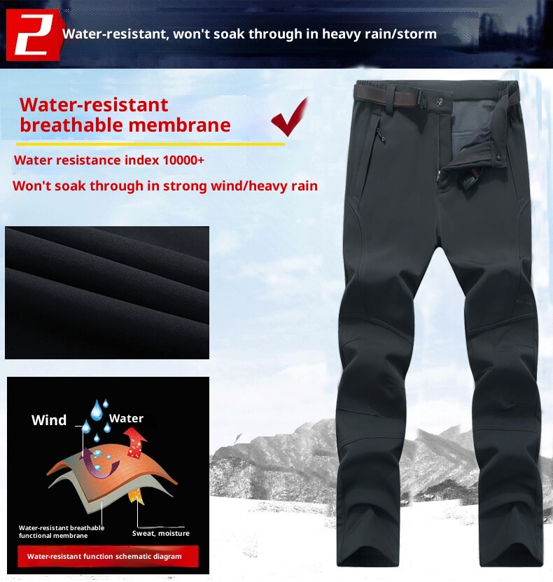 001 Herbst Winter Outdoor Softshell Fleece gefüttert Warm Verdickt Lässig Winddicht Atmungsaktiv Jacke Herren Radhose_voghion.com