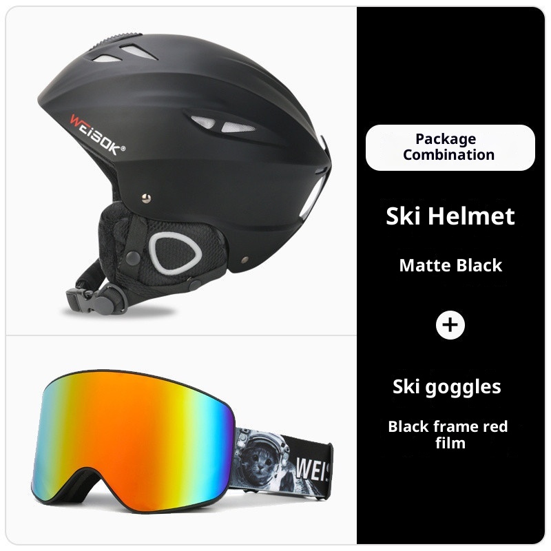 001 Professionelle Skiausrüstung für Damen und Herren, integrierter Skihelm für Erwachsene und Kinder, inklusive Snowboard und Skibrille_voghion.com