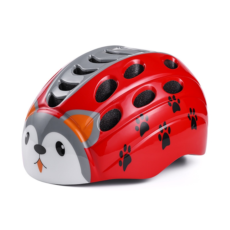 001 Casco da bicicletta monoblocco per bambini, skateboard, pattinaggio sul ghiaccio, sci, cartone animato_voghion.com