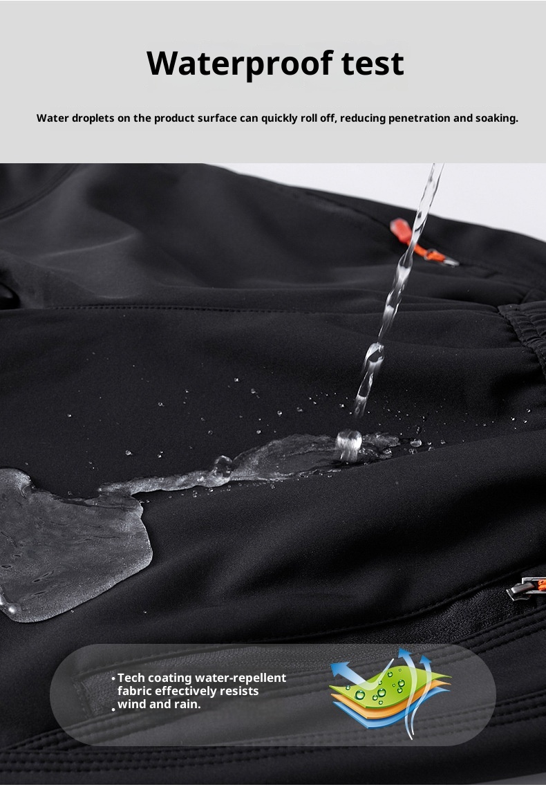 001 Outdoor Elastic Wait Soft Shell Wanderjacke für Damen und Herren, fleecegefüttert, winddicht, wasserdicht, warm, atmungsaktiv, lässig_voghion.com