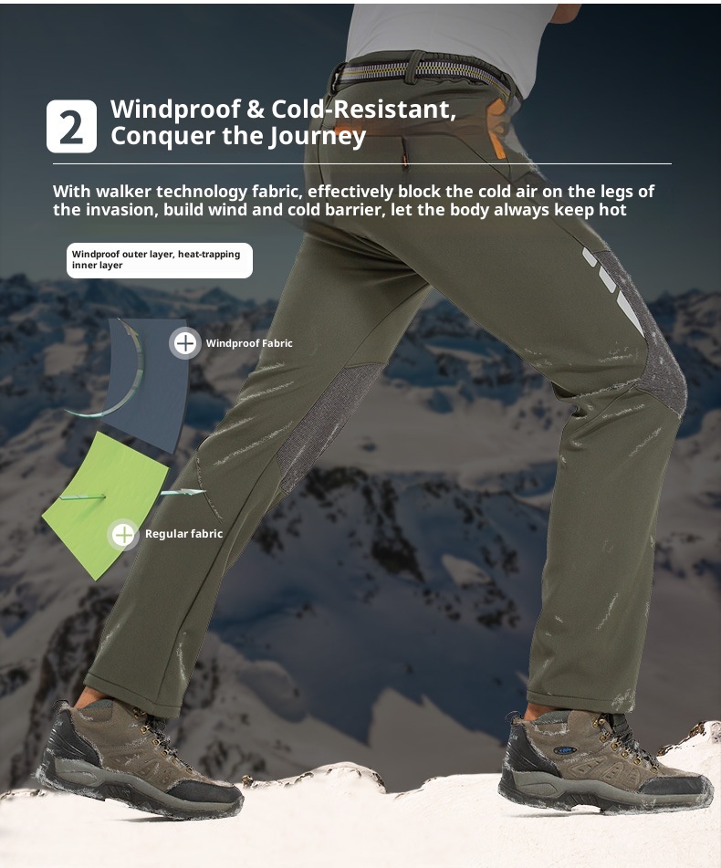 001 Cross-Border Hot-Selling Soft Shell Softshell Men Autumn Winter Thickened Warm Fleece Outdoor Wear-Resistant Skiing_voghion.com