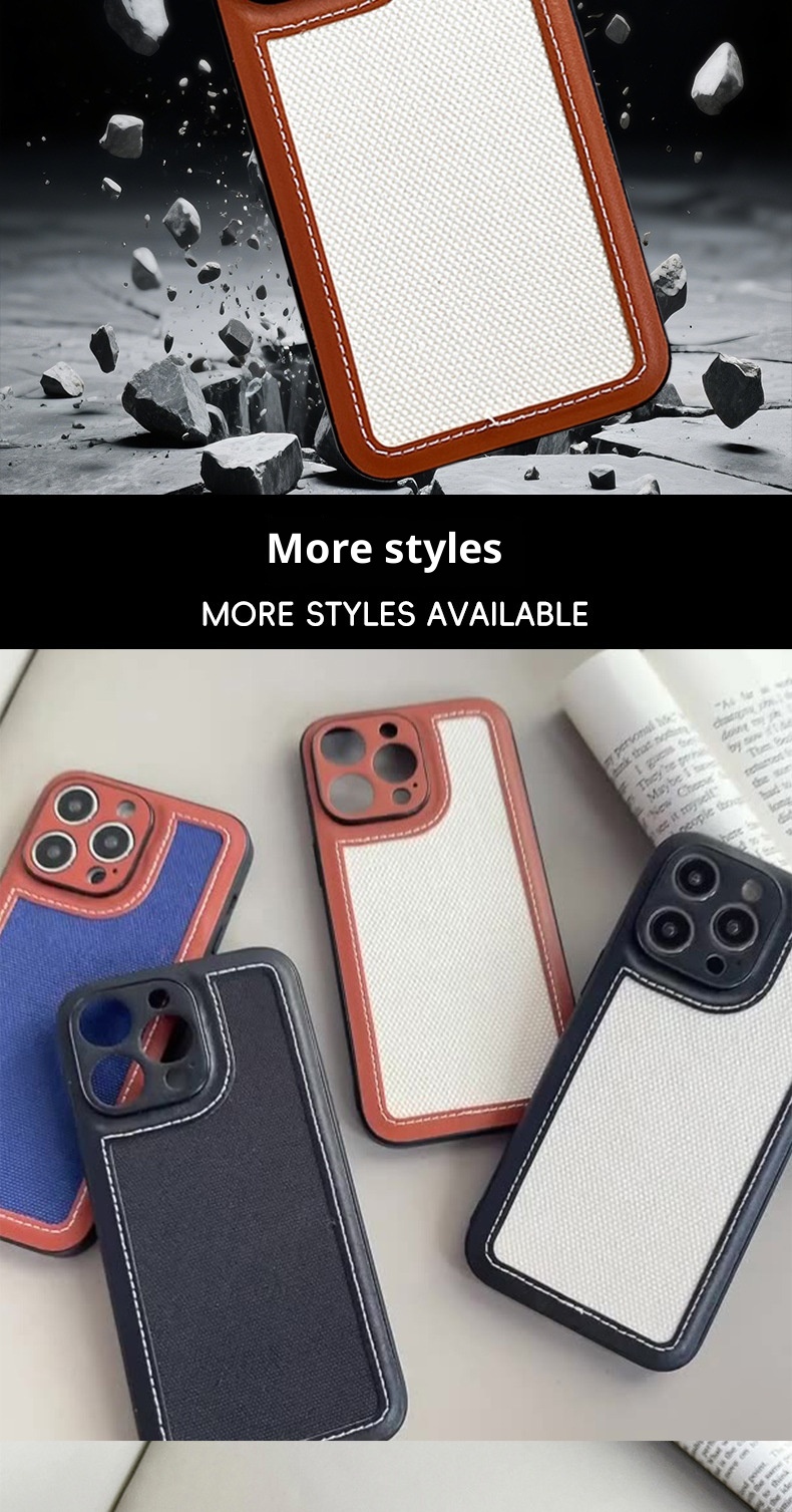 TechGlobe Compatible With Phone 16 Pro/15 Shockproof Canvas Full Coverage IPhone Protective Case Precision Cut Wholesale_voghion.com