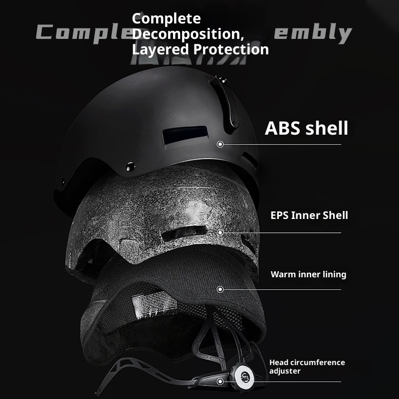 001 Üretici Toptan Kayak Kaskı Sıcak Snowboard Kar Şapkası Yetişkin Çocuk Unisex Spor Ekipmanları Kalınlaştırılmış Soğuğa Dayanıklı_voghion.com