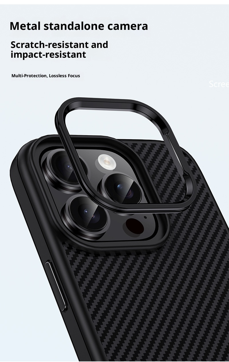 TechGlobe Adatto per il telefono cellulare 16promax Nuova custodia protettiva anti-caduta per iPhone 16pro, 16plus in fibra di carbonio_voghion.com