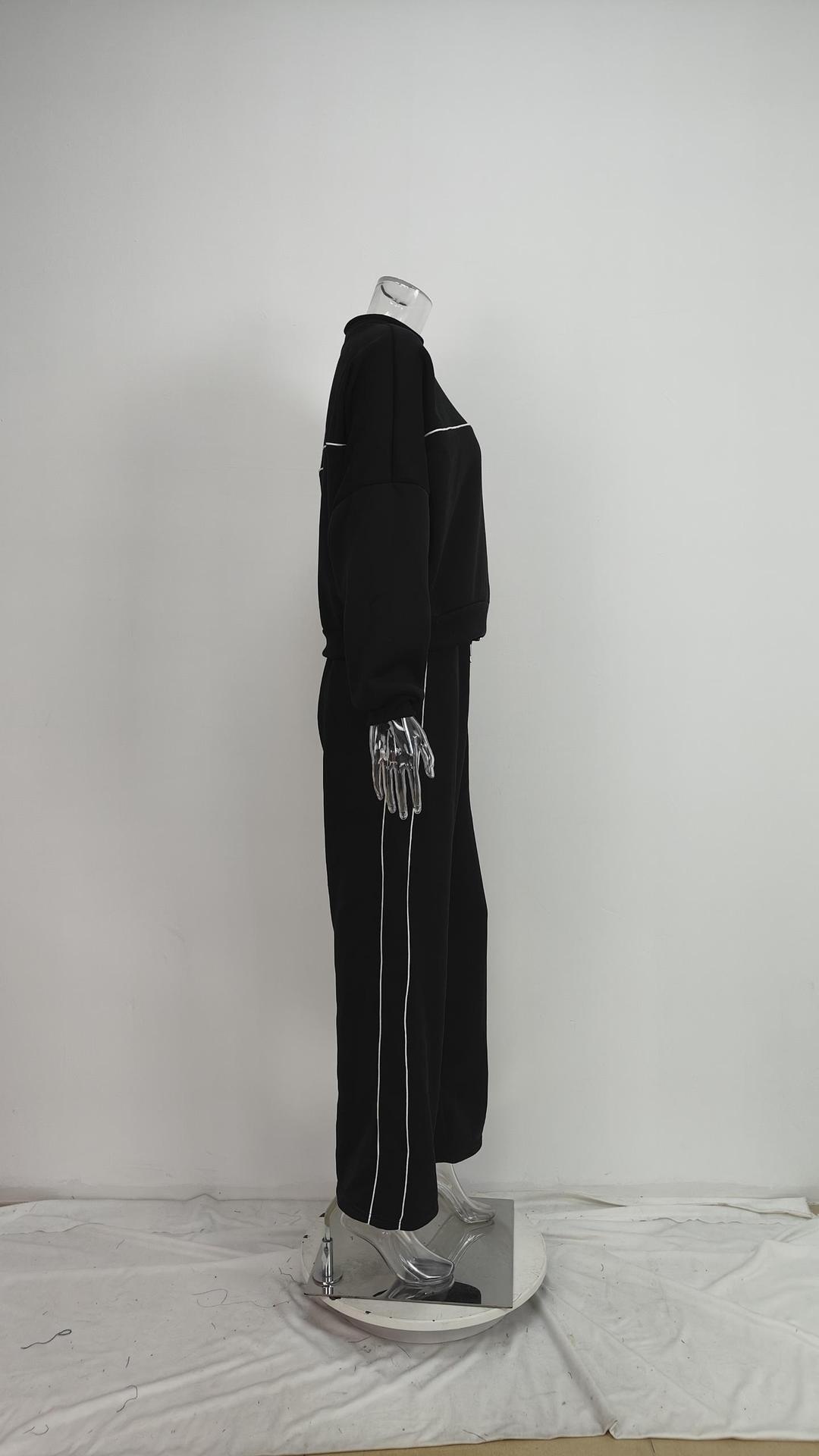 ChicShe 2025 Primavera Nuovo Stile Europeo e Americano Casual Cardigan con Cerniera a Collo Alto e Lacci Felpa Sportiva alla Moda_voghion.com