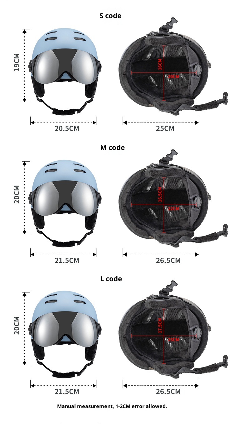 001 Gafas de esquí y nieve para deportes al aire libre, nuevas, transfronterizas, integradas, para hombre y mujer, con casco para esquí y snowboard, cálidas y seguras._voghion.com