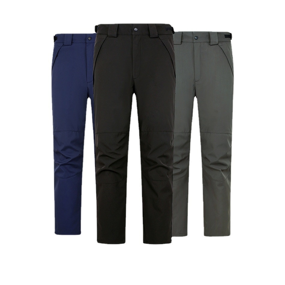 001 Wholesale Autumn Winter In Stock Lined Detachable Outdoor Thickened Fleece Men And Women Two-Piece Set Softshell Pants_voghion.com