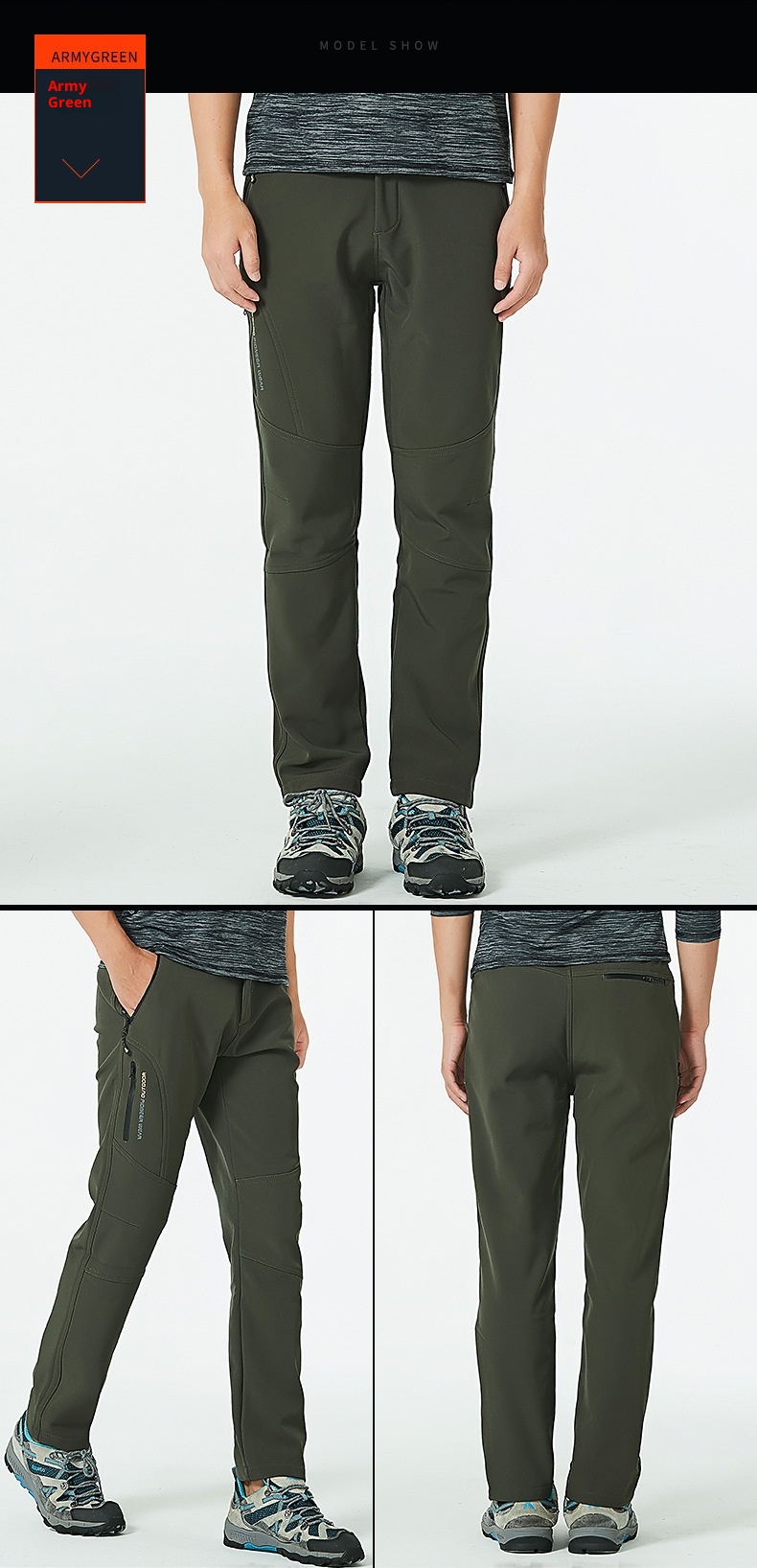 001 Outdoor Softshell Men Winter Fleece Soft Shell Thickened Hiking Women Warm Pants Waterproof Windproof Trendy Brand_voghion.com