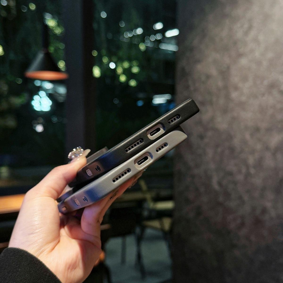 TechGlobe Suitable For IPhone 17 Pro Max Case Kevlar Texture Plain Leather 16 Metal Lens Ring 15 Shockproof Cover_voghion.com