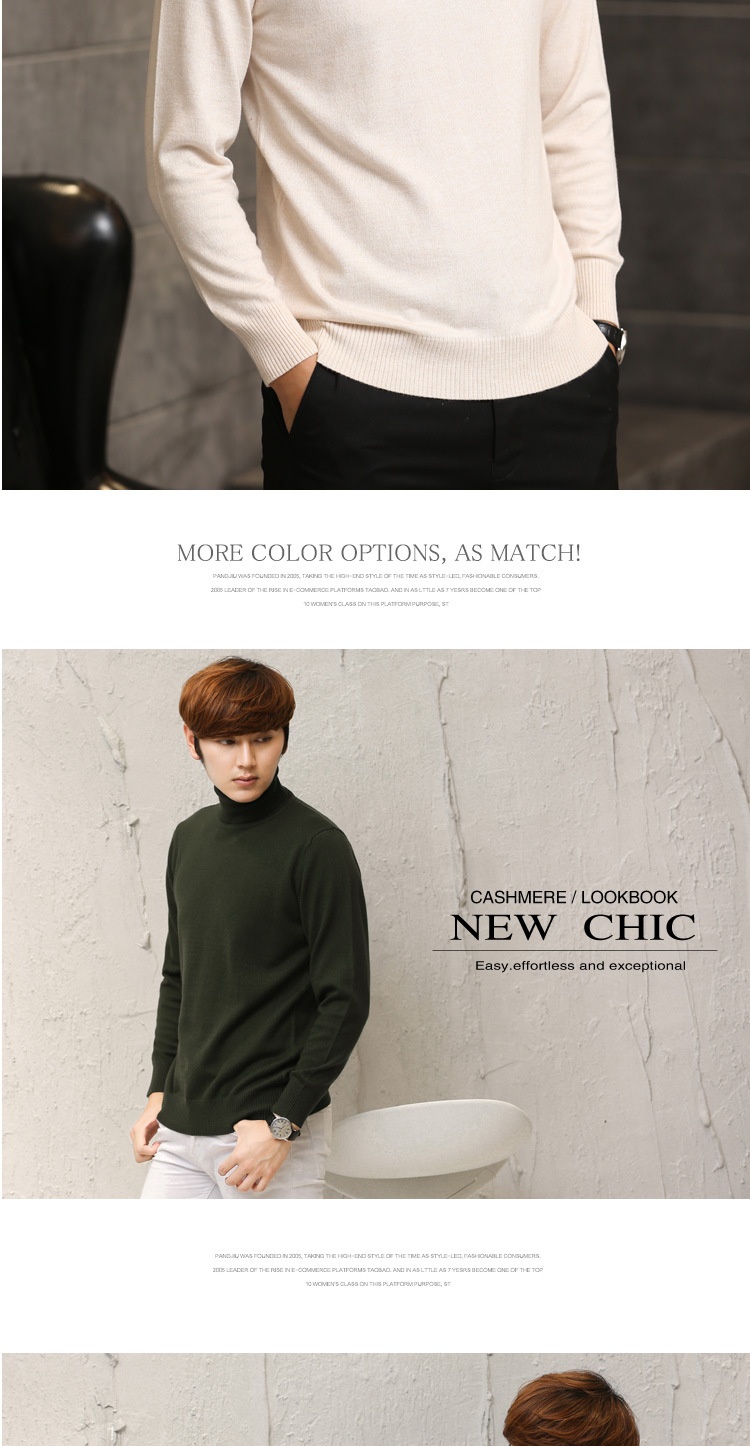 boy Boy Boy Autumn Winter Men's Turtleneck Pullover Turn-down Collar Wool Long Sleeve Plus Size Cashmere Knitted Sweater Base Layer_voghion.com
