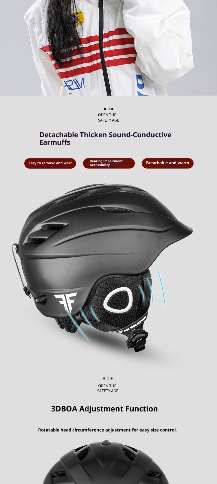 001 All-in-One Professional Ultra-Light Snowboard Snow Adjustable Thickened Ski Helmet Warm And Comfortable_voghion.com