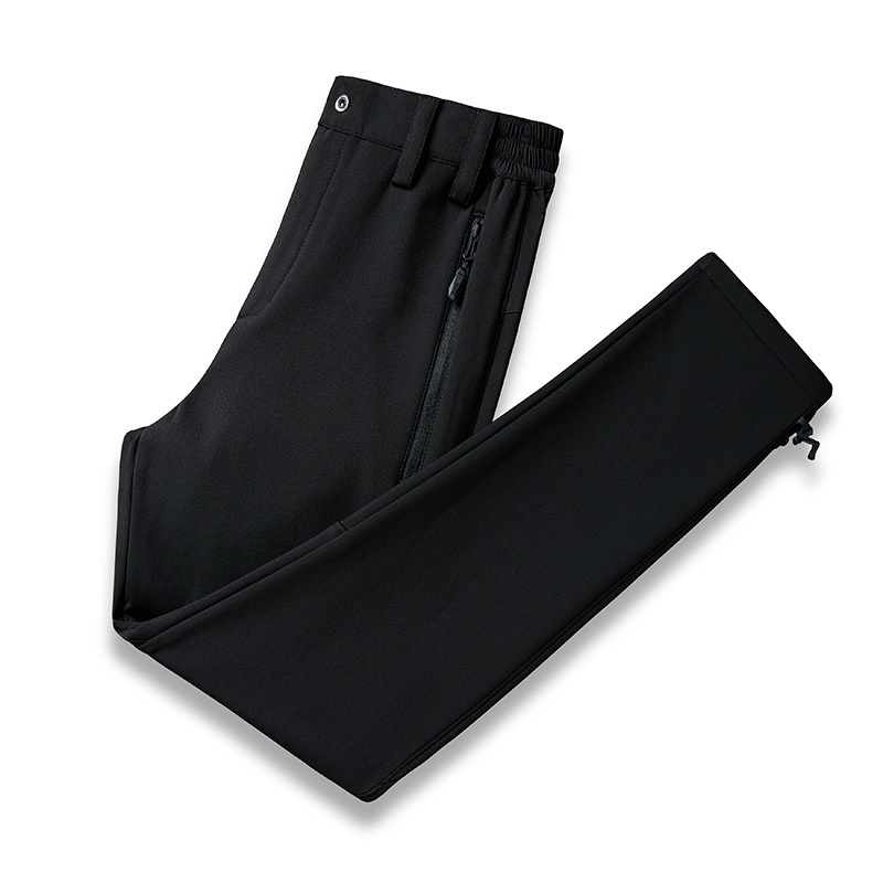 001 Softshell Pants For Men And Women, Outdoor Waterproof Windproof Fleece Lined Thickened Autumn Winter Long Soft Shell_voghion.com