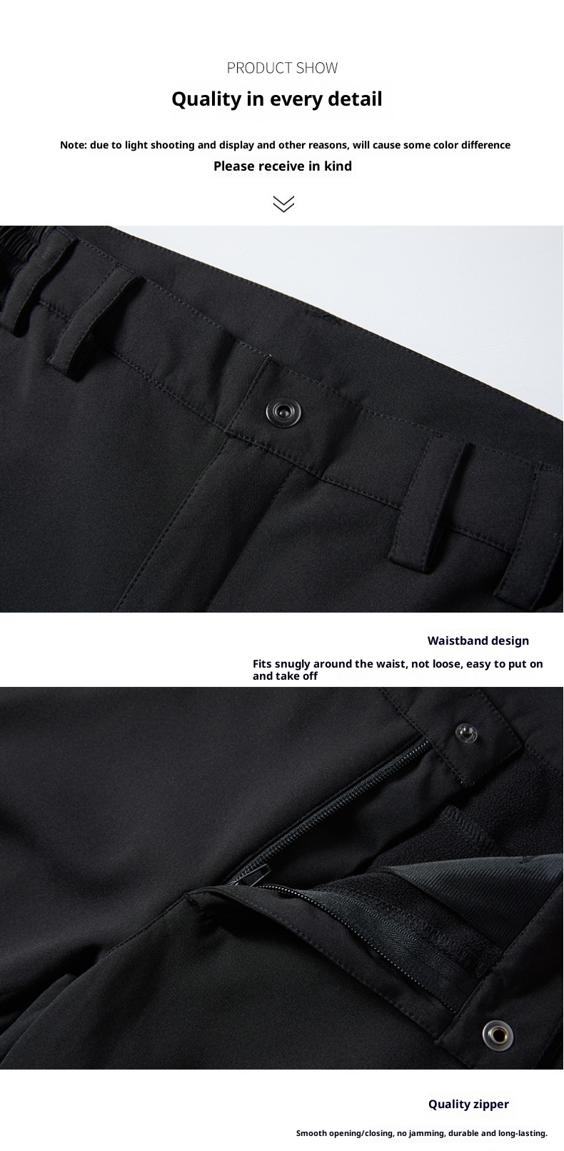 001 Softshell Pants For Men And Women, Outdoor Waterproof Windproof Fleece Lined Thickened Autumn Winter Long Soft Shell_voghion.com