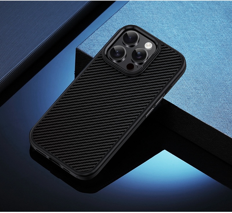 TechGlobe Adatto per il telefono cellulare 16promax Nuova custodia protettiva anti-caduta per iPhone 16pro, 16plus in fibra di carbonio_voghion.com