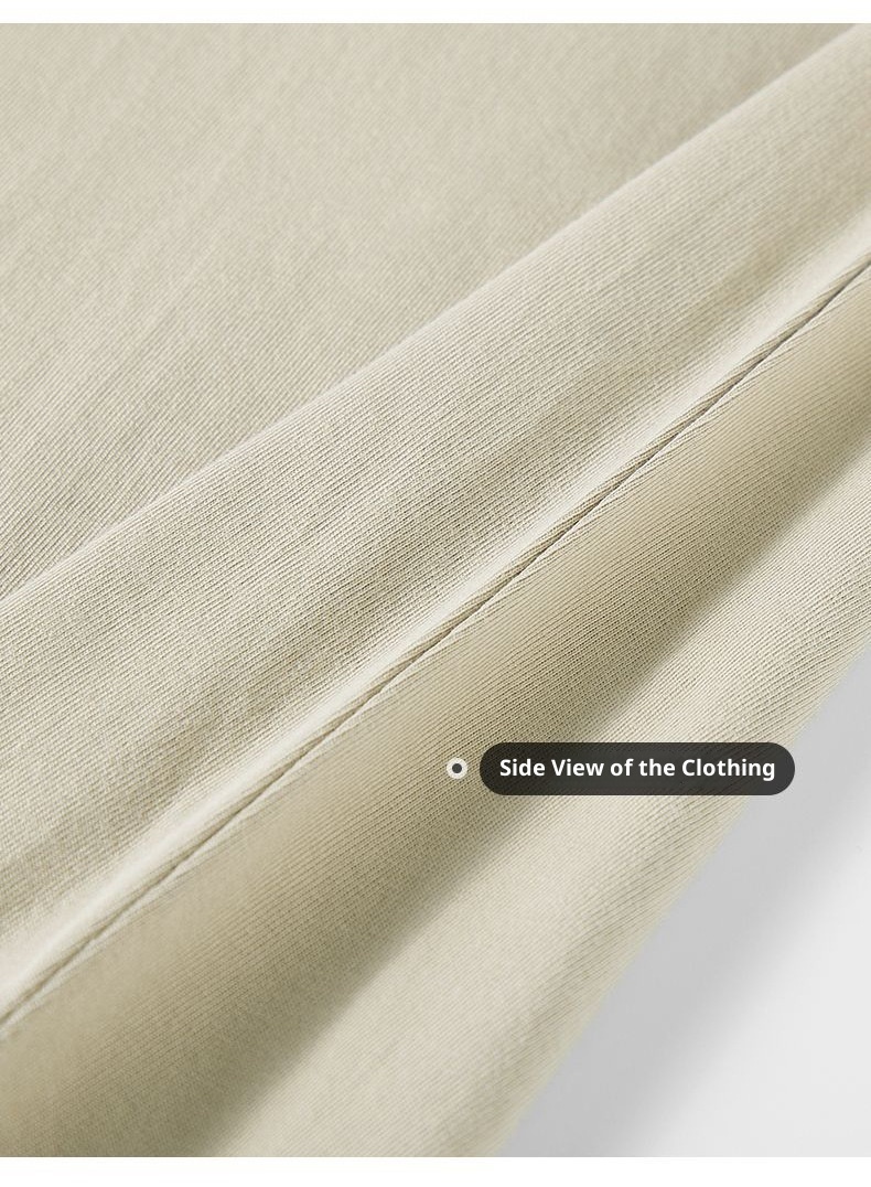 boy 230G Combed Cotton Crew Neck Long Sleeve Top Unisex Solid Color T-Shirt Autumn New Loose Base Shirt_voghion.com