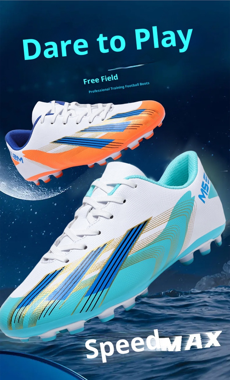 ShoeGlobe Vente en gros transfrontalière de chaussures de football pour hommes, femmes, jeunes, élèves du primaire et du secondaire, enfants, crampons cassés_voghion.com