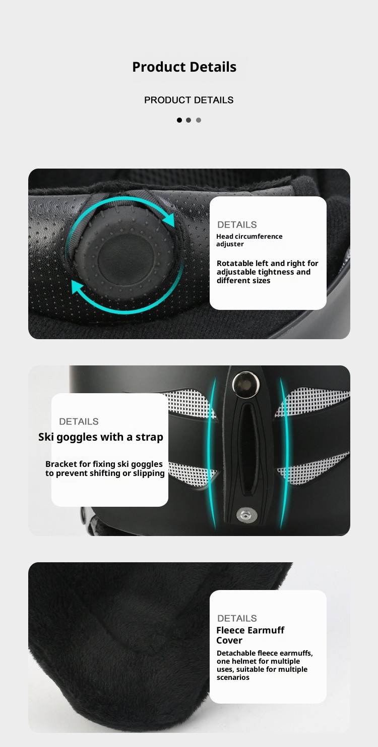 001 Neuer Erwachsenenhelm für Damen und Herren, professionelle Kappe mit integrierter Skibrille, komplettes Ski- und Snowboard-Set_voghion.com