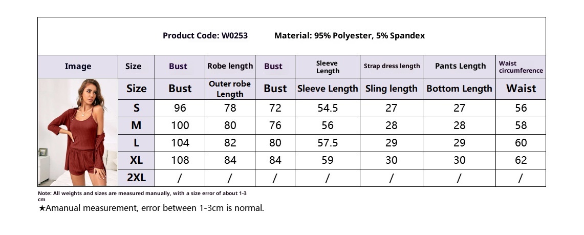 ChicShe Waffle Weave Wearable Three-Piece Homewear For Women With Camisole, Shorts, Robe, Bathrobe, And Casual Pajamas Set W0253_voghion.com
