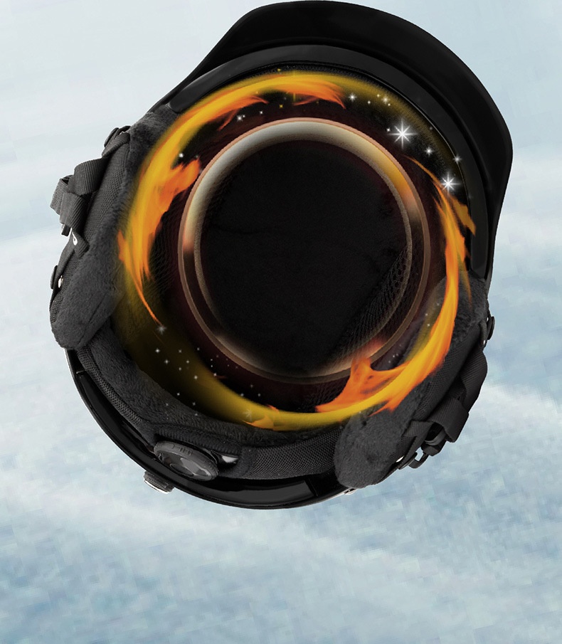 001 Leichter, warmer und winddichter Unisex-Skihelm für Erwachsene, geeignet für Outdoor-Aktivitäten wie Radfahren, Motorradfahren und mehr. Geeignet für E-Bikes und Motorräder._voghion.com