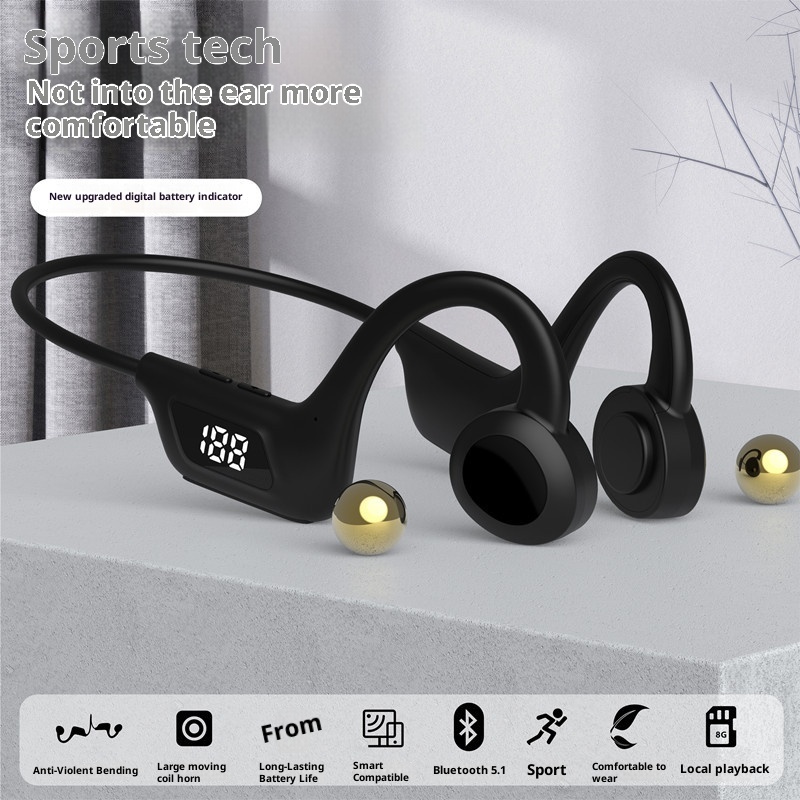 3c Écouteurs intra-auriculaires à conduction osseuse de deuxième génération, Bluetooth, son, autonomie ultra-longue, contour d'oreille, best-sellers_voghion.com
