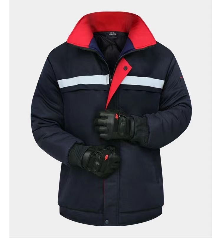 boy Winter Jacket For Men, Thickened, Wear-resistant, Cold-proof, Warm, Reflective Strips, Outdoor Cold Storage Work,_voghion.com