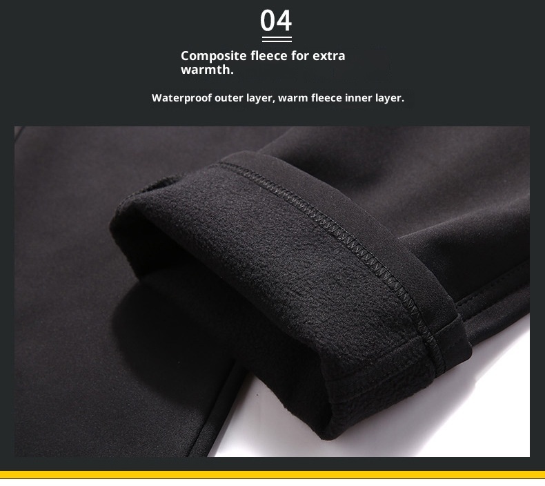 001 Couple Outdoor Softshell Skiing Women's Trendy Spring Autumn Fleece Lined Thickened Warm Windproof Waterproof Hiking_voghion.com