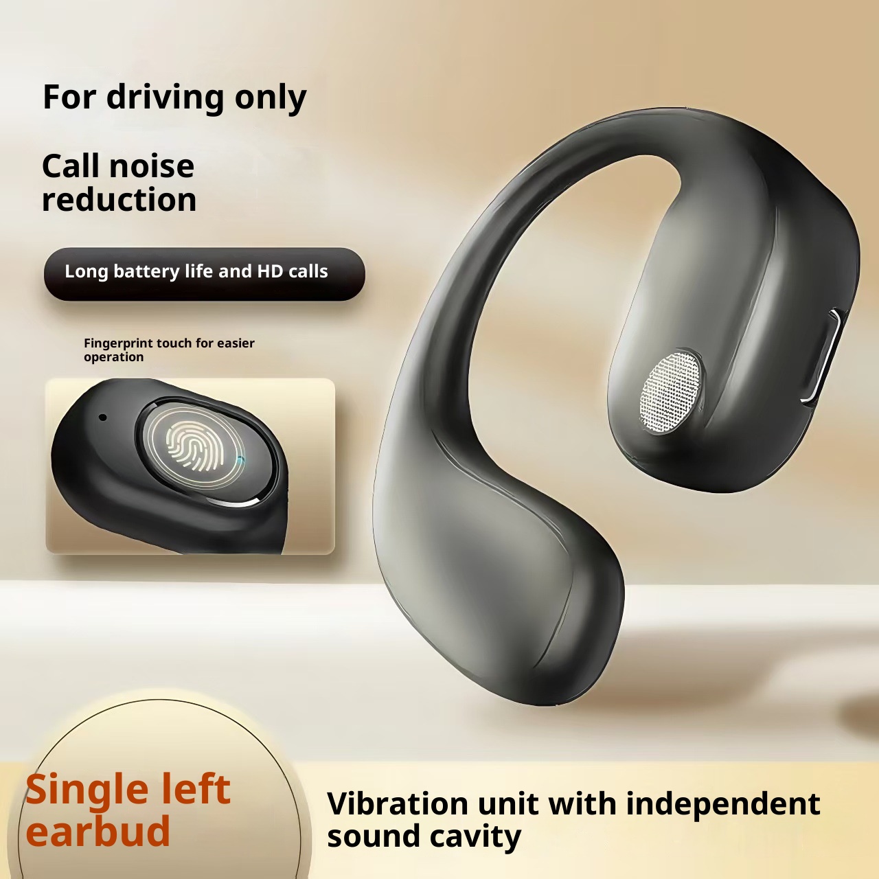 Auricolari Bluetooth 3c OWS non in-ear con controllo touch, gancio singolo per l'orecchio, wireless, sport, commercio estero transfrontaliero, osso_voghion.com