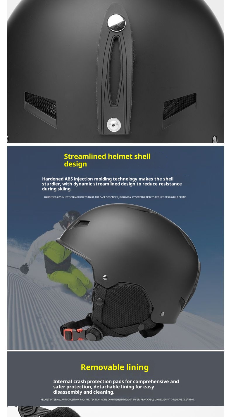 001 Verstellbarer Skihelm für Erwachsene, geeignet für Damen und Herren, warm, stoßfest, mit Sicherheitsschutz_voghion.com