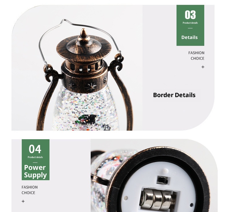 Lillian Decorations Crystal Ball Glowing Handheld Oil Lamp Snow Floating Light Gift Christmas Tabletop Ornament_voghion.com