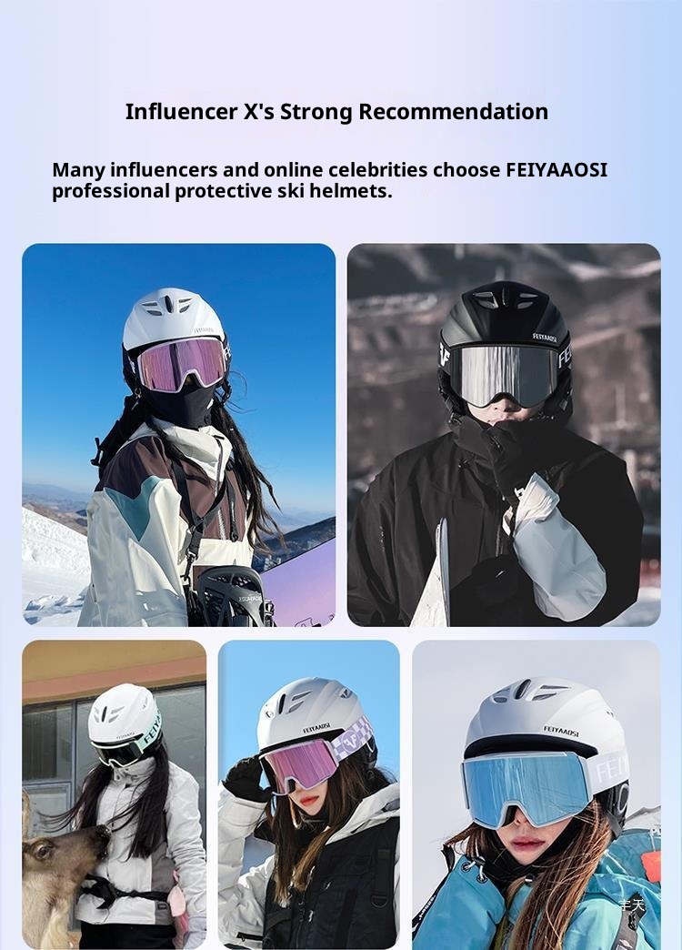 001 Yutian Snowboardhelm für Damen, Schneehelm für Herren, professionelle Kinder-Skibrille, integrierte Skimütze_voghion.com