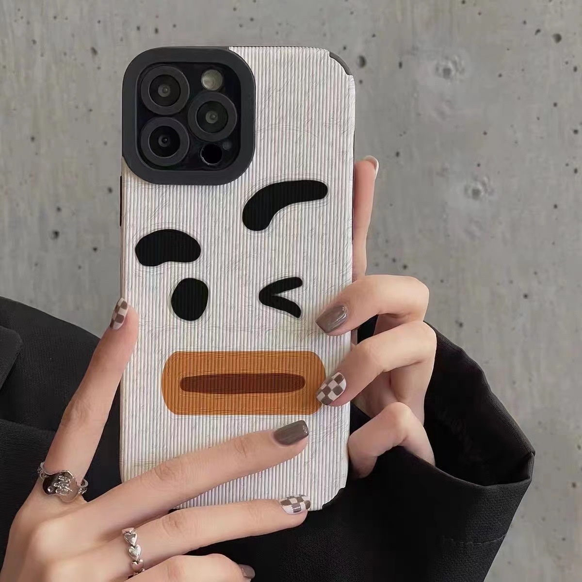 Custodia per telefono TechGlobe con emoji divertenti adatte per iPhone XR/XS Max/8P 15/13/12/11 Pro Max_voghion.com