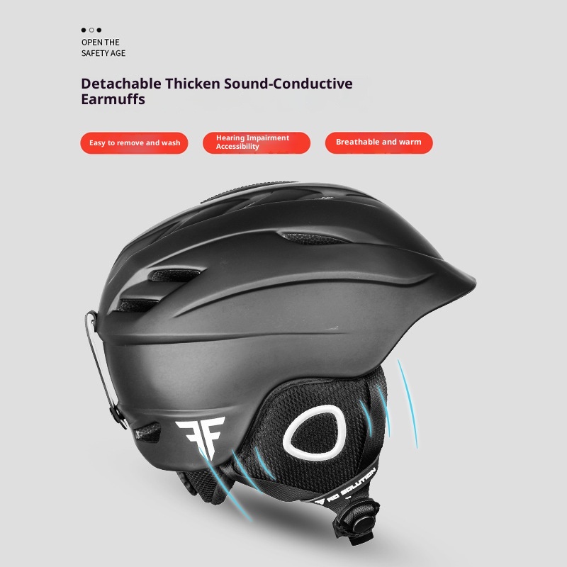 001 All-in-One Professional Ultra-Light Snowboard Snow Adjustable Thickened Ski Helmet Warm And Comfortable_voghion.com