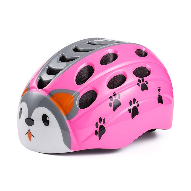 001 Casco da bicicletta monoblocco per bambini, skateboard, pattinaggio sul ghiaccio, sci, cartone animato_voghion.com
