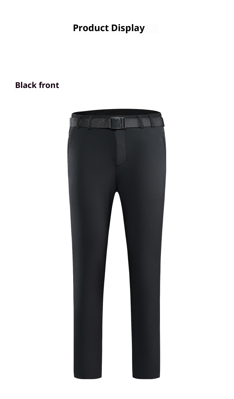 001 Outdoor Men's Waterproof Windproof Sports Soft Shell Pants With Fleece Lining For Wath, Hiking Pants, Thickened And_voghion.com