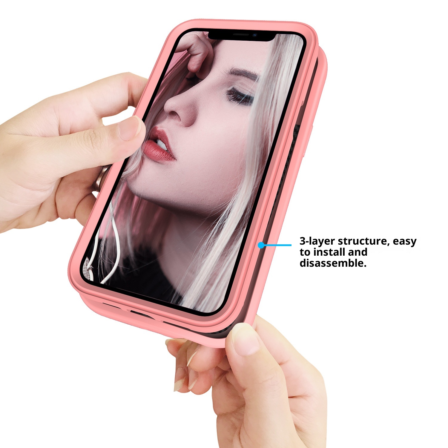 Custodia protettiva antiurto per iPhone 14 Pro Max 6.7 compatibile con TechGlobe Source Factory, supporta la ricarica wireless._voghion.com