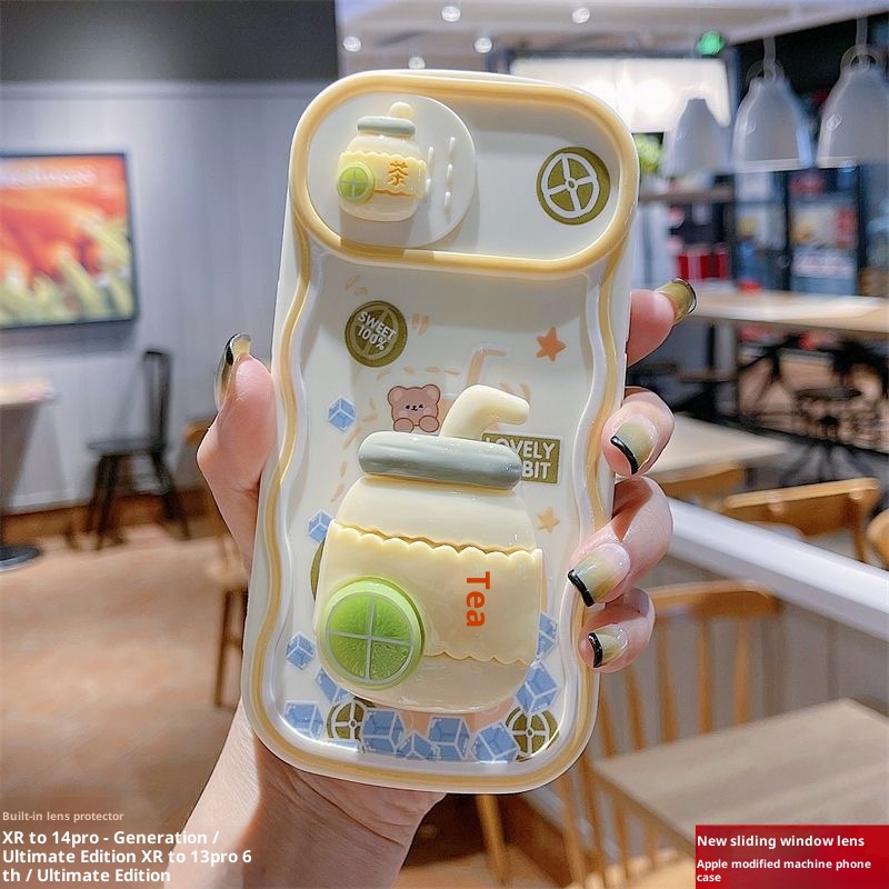 TechGlobe Suitable For Instantly Transform Into 14 Modified Phone Case XR To 13 Pro Sliding Window Ultimate Edition_voghion.com