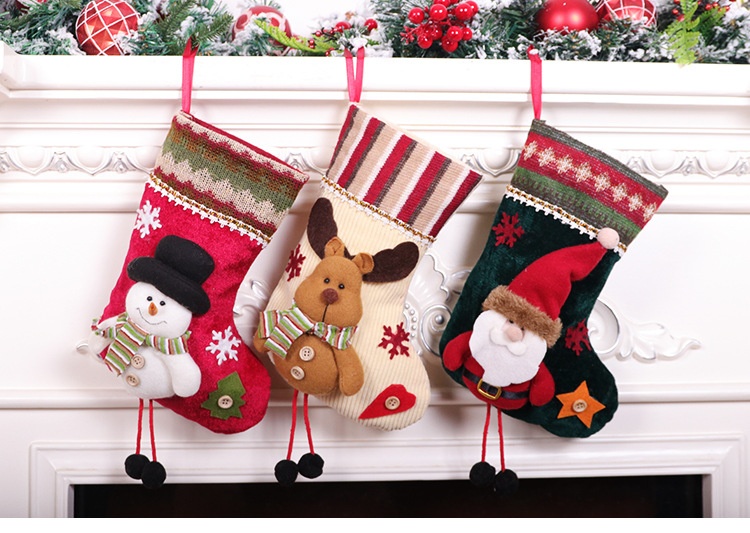 Lillian Cross-Border New Hot-Selling Supplies Medium Size Doll Stocking Cartoon 3D Christmas Ornament Decoration Gift_voghion.com