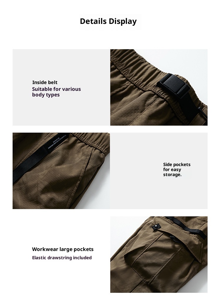 001 Camel HJCAMEL Giacca da esterno staccabile da uomo, pantaloni cargo sportivi larghi invernali nuovi_voghion.com