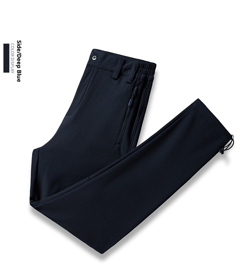 001 Softshell Pants For Men And Women, Outdoor Waterproof Windproof Fleece Lined Thickened Autumn Winter Long Soft Shell_voghion.com