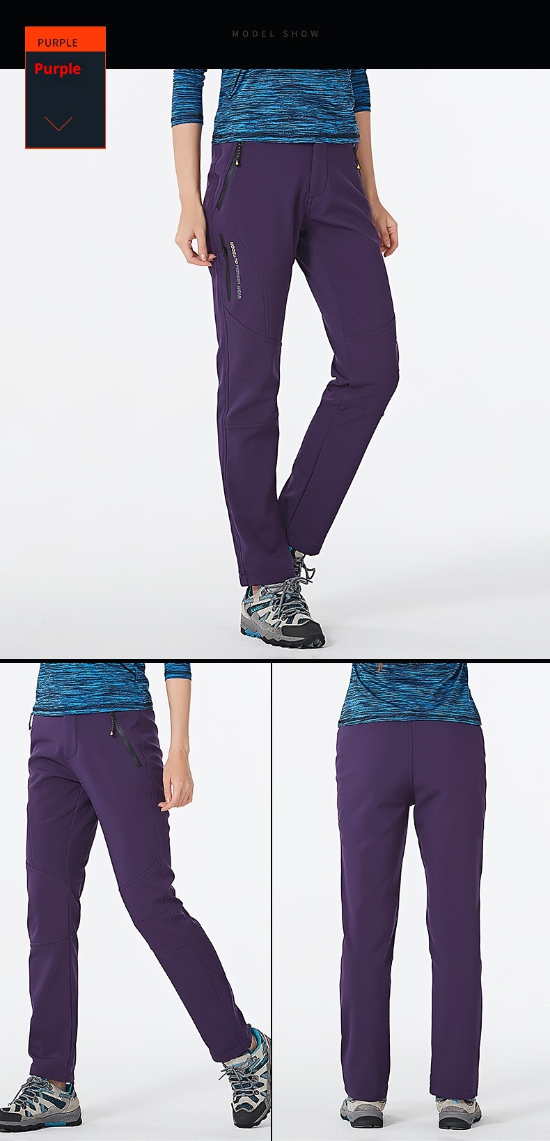 001 Outdoor Softshell Men Winter Fleece Soft Shell Thickened Hiking Women Warm Pants Waterproof Windproof Trendy Brand_voghion.com