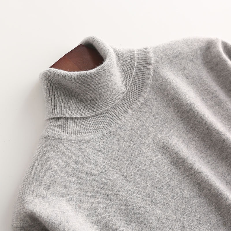 boy Boy Boy Autumn Winter Men's Turtleneck Pullover Turn-down Collar Wool Long Sleeve Plus Size Cashmere Knitted Sweater Base Layer_voghion.com