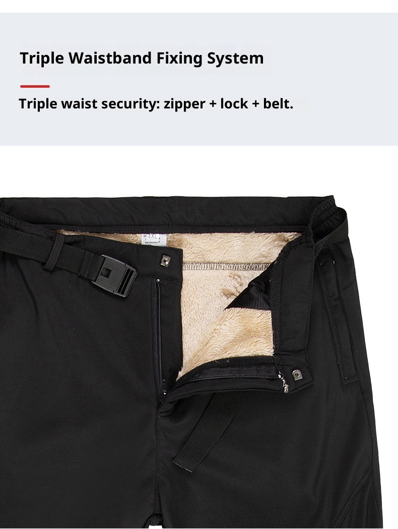001 Herren Softshell Wanderhose, Outdoor-Hose, Damen Herbst Winter, gefüttert, dick, warm, locker, wasserdicht, Fleece-Skihose_voghion.com