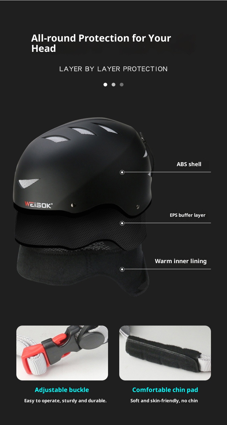 001 Neuer Erwachsenenhelm für Damen und Herren, professionelle Kappe mit integrierter Skibrille, komplettes Ski- und Snowboard-Set_voghion.com