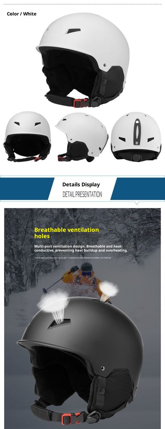 001 Verstellbarer Skihelm für Erwachsene, geeignet für Damen und Herren, warm, stoßfest, mit Sicherheitsschutz_voghion.com