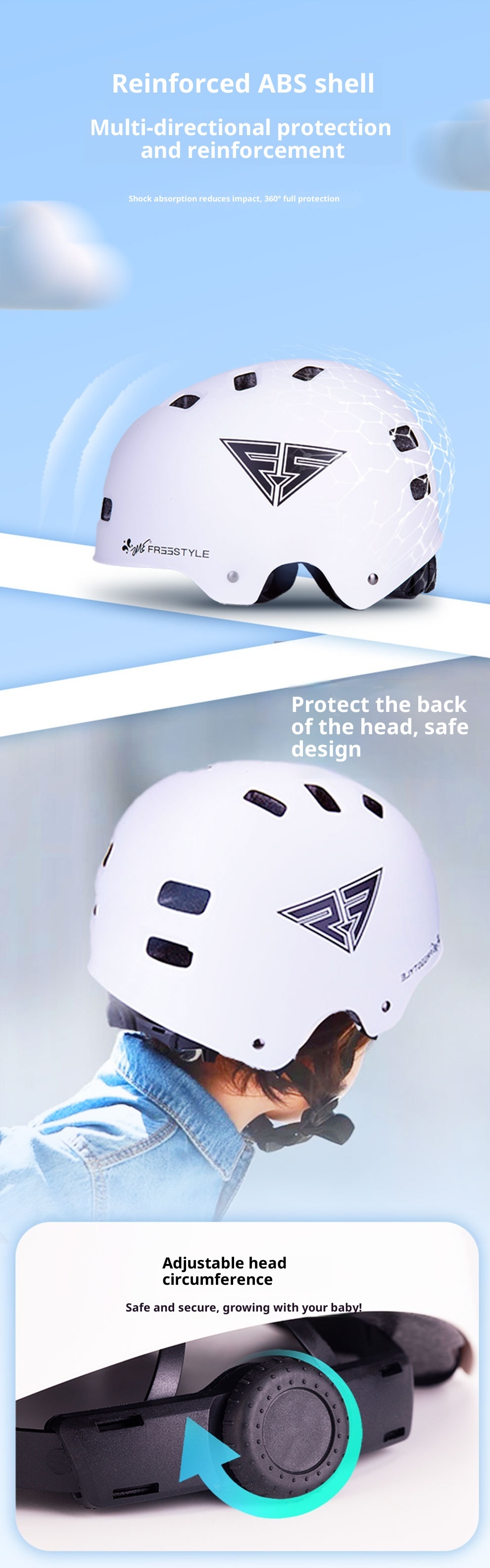 001 Fiss Helmet Skateboard Protective Gear Six-Piece Set Roller Skating Skiing Pads For Children Adults Professional Hand_voghion.com