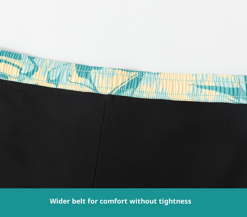 001 001 Swim Trunks Men's Boxer Five-Point Swimsuit Set Anti-Embarrassment New Professional Beach Adult Swimming Gear_voghion.com